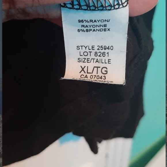 Black long sleeve faux cardigan top - Picture 4 of 4